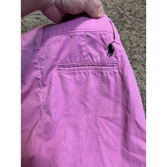 POLO RALPH LAUREN Pink Chino Casual Pants Flat Front Straight Leg Sz 4 30x28 - Picture 5 of 8